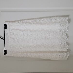 Olivia Blu, Size S Ivory Lace Overlay A Line Midi Skirt, Excellent Condition